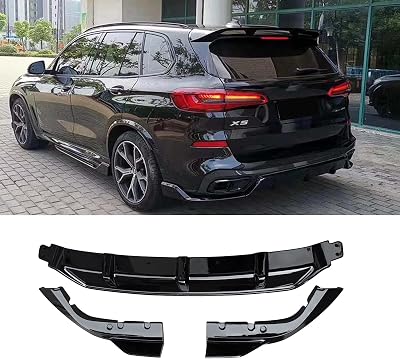 NINTE Rear Diffuser for 2019-2025 BMW G05 X5 M Sport ABS Painted Gloss Black Rear Bumper Diffuser Lip Rear Bumper Lip Body Kits