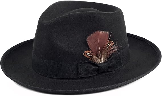 Fedora Hats for Men & Women Wide Brim Felt Hat Dress Panama Trilby Hats