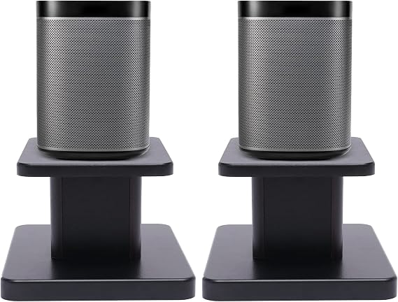 Universal Speaker Stand Pair, H6in Desktop Bookshelf Speaker Stands Holder for Surround Sound Studio Monitors Up to 33lbs, for Home Theater Living Room Floor, Black