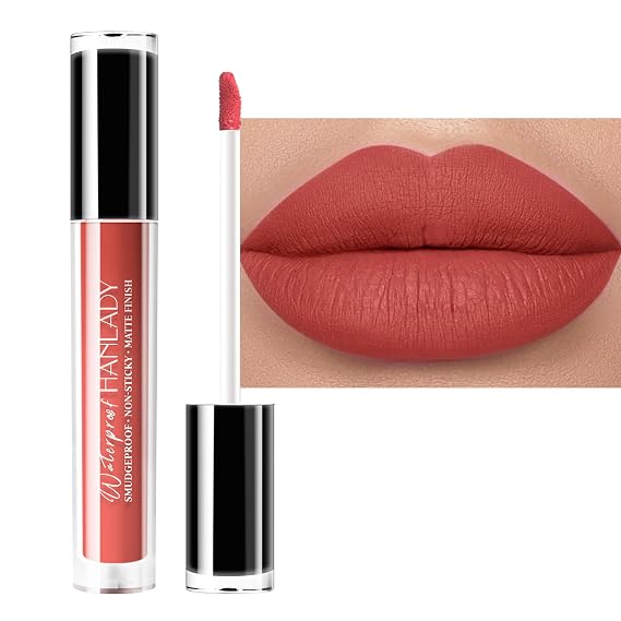 Orange Red Lipstick Long Lasting Lipsticks for Women Smudgeproof