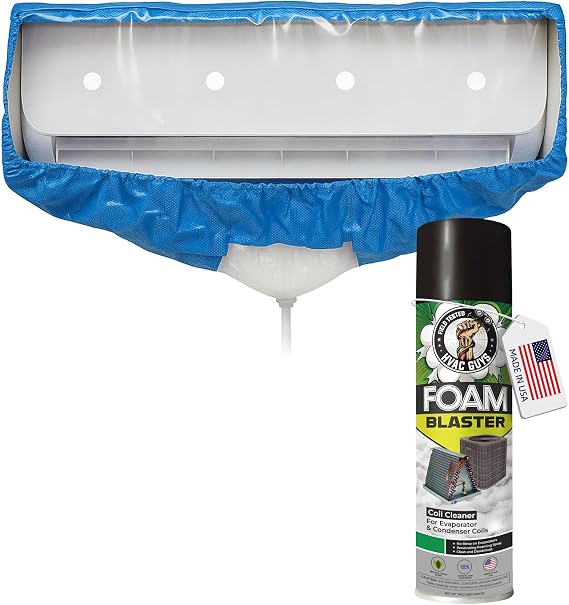 Leak Saver HVAC Guys Mini Split Cleaning Kit + Foam Blaster AC Coil Cleaner for AC Unit