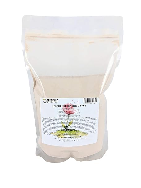 Greenway Biotech, Inc. Ultra Fine Azomite Rock Dust Volcanic Ash (Certified Dealer) Organic Trace Minerals - 2 Pounds