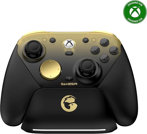 GameSir G7 Pro Wired Controller for Xbox Series X|S, Xbox One, Wireless Gamepad for PC&Android with TMR Sticks, Hall Effect Analog Triggers, 1000Hz Polling Rate, 3.5mm Audio Jack - Golden