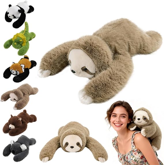 Sloth Weighted Plush Toy Cuddly Toy Cuddly Stuffed Toy for Comfort and Relaxation Soft Plush Cushion for Adults Hug Companion for Anxiety Relief and Sleep Support (45 cm)