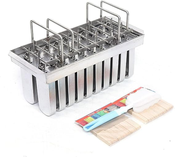 Stainless Steel Ice Lolly Molds 20/30PCS Ice Pop Makers,20PCS x 108g Capacity Each Large Capacity Ice pop Models for Homemade and Commercial Use (20PCS/Model A)