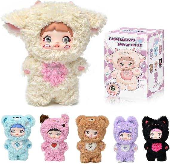 Blind Box Loveliness Never Ends Series - 3 Expressions Adorable Toys - 7.1IN Random Surprise Doll with Unique Designs, 6PCS (No Repeat Doll)