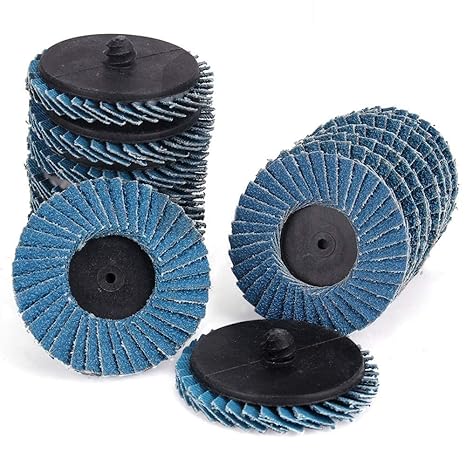 Titoe 24 PCS 2 inch Flap Disc(40 Grits),T27 Zirconia Alumina | Grinding Sanding Sandpaper Wheels with 1/4 inch Holder-Auto Repair.Metal DIY,Repair,Grinding.Removing Paint, Burrs, Rust, Etc