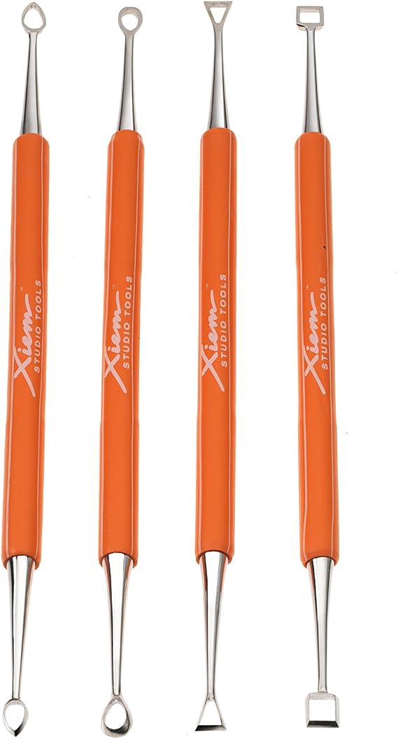 Xiem Tools USA Precision Stainless Steel Carving Tool Set, Professional Series, 4 Pieces (PSTS4C-10080)