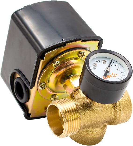 AMSK2-3 Domestic Water Pressure Switch Set 3 Pieces 1/4 Inch Internal Thread Pump Control Pressure Monitor Water Pumps Well Pumps Control Switch