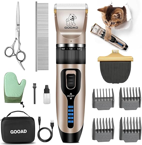 Quiet Cat Clippers & Cat Grooming Kit for Matted & Long Hair