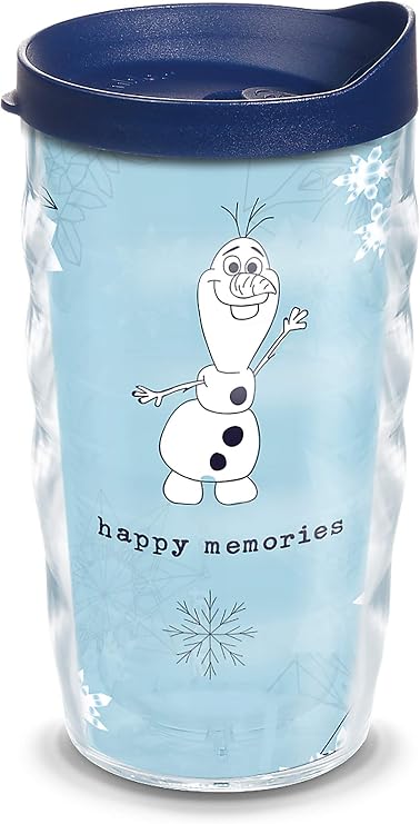 Tervis Disney - Frozen 2 - Olaf Made in USA Double Walled Insulated Tumbler Travel Cup Keeps Drinks Cold & Hot, 10oz Wavy, Classic | Made in USA, Double-wall Insulated, Shatterproof, BPA-Free, Dishwasher Safe, Fits Most Cupholders, Gifts under $20