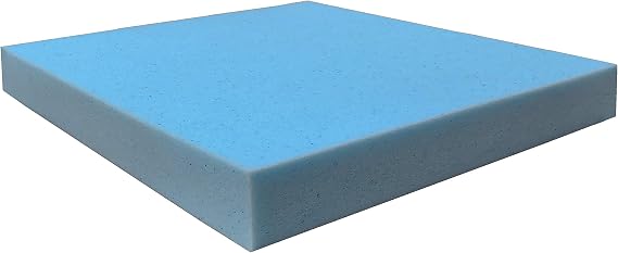 Premium High Density Gel Memory Foam Cushion Pad for Upholstery, Chair Cushions, Mattress Topper, Sofa, Wheelchair & DIY Projects (20"x18"x4" - 2 Pack, Platform Foam)