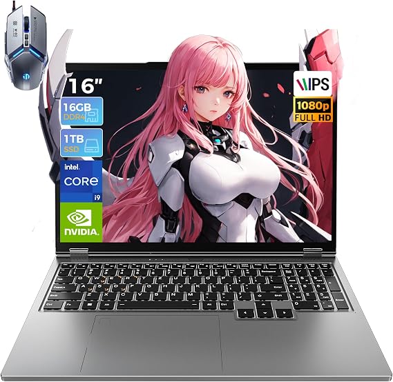 TOPGRO Gaming Laptop Core i9-9980HK / GTX1650 / Max 5.0 GHz/WiFi 6/BT 5.2 Gaming Mouse / Mouse Pad Included, Gaming Laptop, 16 Inch 16 GB Memory, 1TB SSD, 8 Core, 16 Threads, Game Mode, Japanese