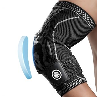 Elbow Compression Sleeve for Tendonitis , Bursitis Elbow Pad Brace Elbow Brace with Side Springs & Foam Padding for Olecranon Joint Pain, Arthritis, Bursa Protection, Men & Women(Black, X-Large)