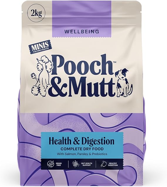 Pooch & Mutt - Health & Digestion Dry Dog Food, Salmon & Sweet Potato 2kg