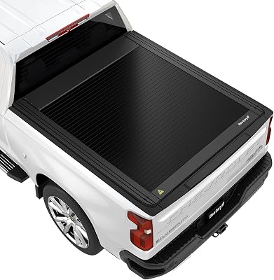 Retractable Hard Tonneau Cover for 20142026 Chevy Silverado 1500 & GMC Sierra 1500 Short Bed 58 69.9 | Spring-Loaded | Dual T-Slot | Not Compatible with Sierra EV | BY44 |