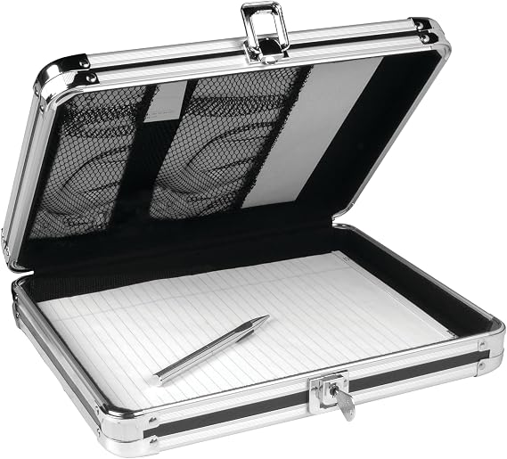 Vaultz Locking Storage Clipboard with Key Lock, 8 .5 x 11 Inches, Black (VZ01391)