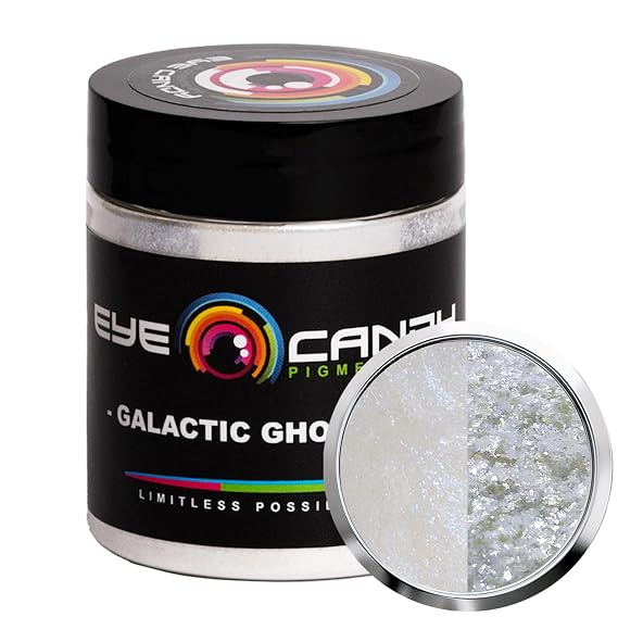 Eye Candy Premium Mica Powder Pigment Galactic Ghost Blue (25g) Multipurpose DIY Arts and Crafts Additive | Woodworking, Bath Bombs, Resin, Epoxy, Soap, Nail Polish (Galactic Ghost Blue, 25G)