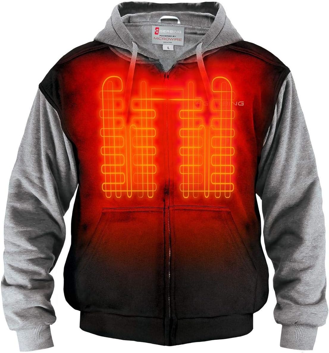 Gerbing 7V Battery Heated Hoodie Unisex – Electric Heat Sweatshirt, Heating Jacket for Motorcycle, Hunting, Camping