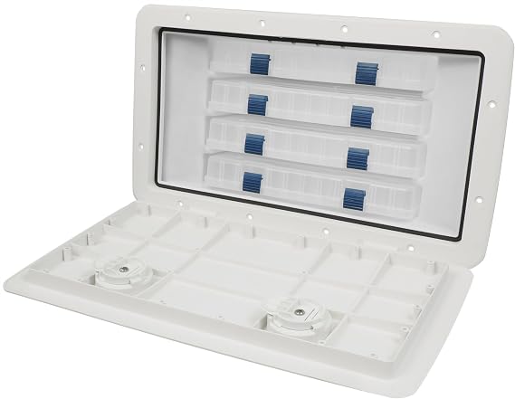 Tempress White 1323 Cam Tackle Hatch, 13 X 23.25 X 11