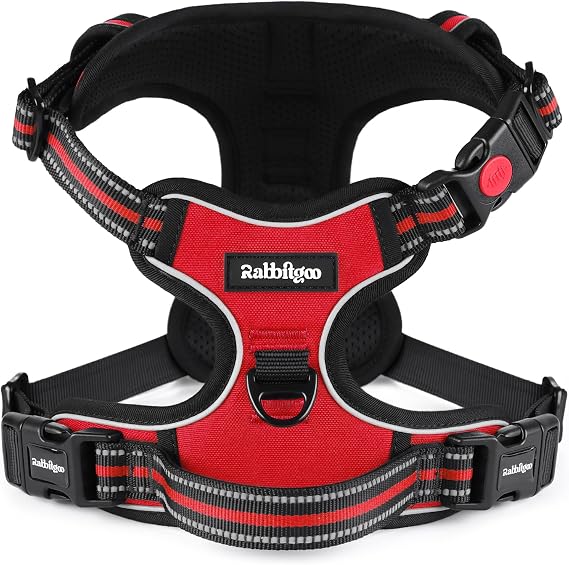 rabbitgoo Dog Harness Medium, No Pull Vest with Neck Release Buckle