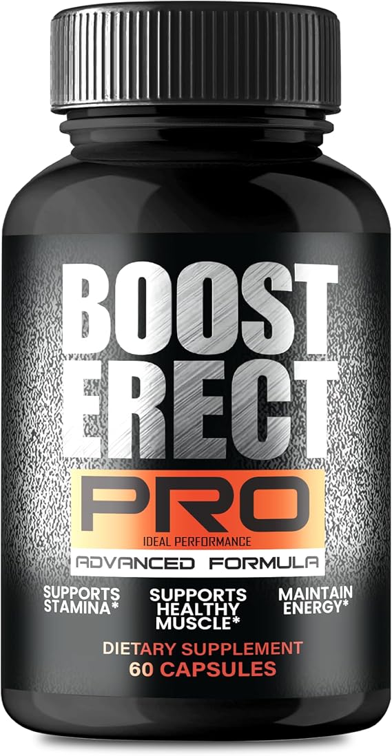 Boost Erect Capsules, Official BoostErect Supplement Pills - Maximum Strength, All Natural Formula for Energy, Stamina and Performance, Premium Boost Erect Health Support Reviews (60 Capsules)