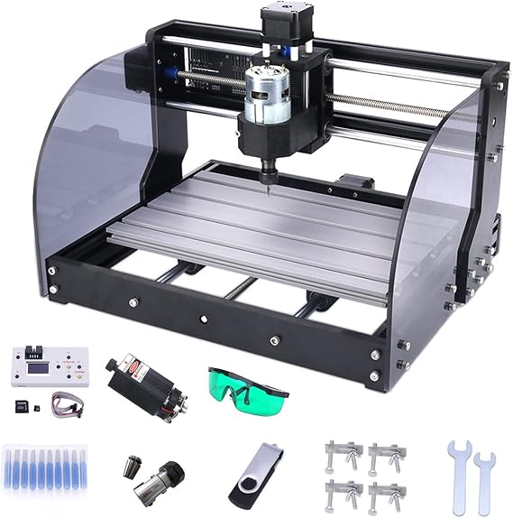 CNC 3018 Pro Max CNC Router Machine, 3 Axis GRBL Control USB Port DIY Mini CNC Plastic Acrylic PVC PCB Wood Engraver Milling Carving Machine, Working Area 30x18x4cm,1W