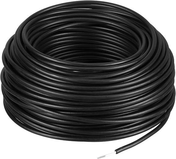 Kanayu Electric Fence Wire Double Insulated,Black,100 Ft, 14 Guage