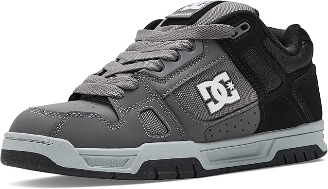 DC Shoes Men's Stag Trainer/Skate Shoe Black/Grey/Lime
