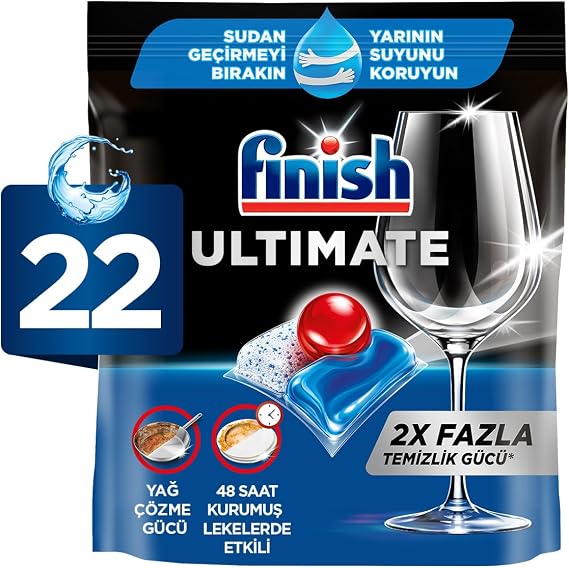 Finish Ultimate 22 Capsule Dishwasher Detergent Tablet (1 x 22 Capsules)