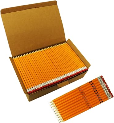 S & E TEACHERS EDITION Woodcased #2 Pencils, Pre-sharpened, HB Lead Bulk Box, Pencils No. 2, Yellow, Back to school, 1000 Count