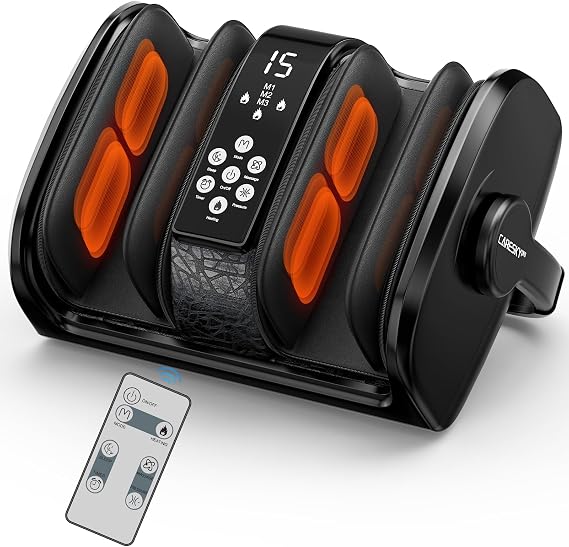 CARESKYpro HSA Store FSA Eligible Foot Massager with Heat, 3 Heating Therapy 5 Intensity, Deep Kneading Rolling for Calf-Feet-Arm Circulation, Plantar Fasciitis and Pain Relief
