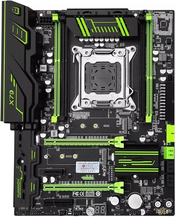 Computer Motherboards Fit for HUANANZHI X79 Green 2.49 V3.1 Motherboard LGA 2011 ATX USB3.0 SATA3 PCI-E NVME M.2 SSD Support REG ECC Memory and Xeon E5