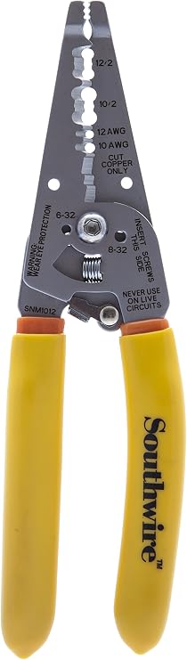 Southwire - 58278440 Tools & Equipment SNM1012 10-12 AWG Ergonomic Handles NM Cable Wire Stripper/Cutter