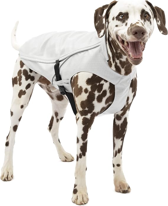 Kurgo Halifax Rain Shell, Stormy White, Small