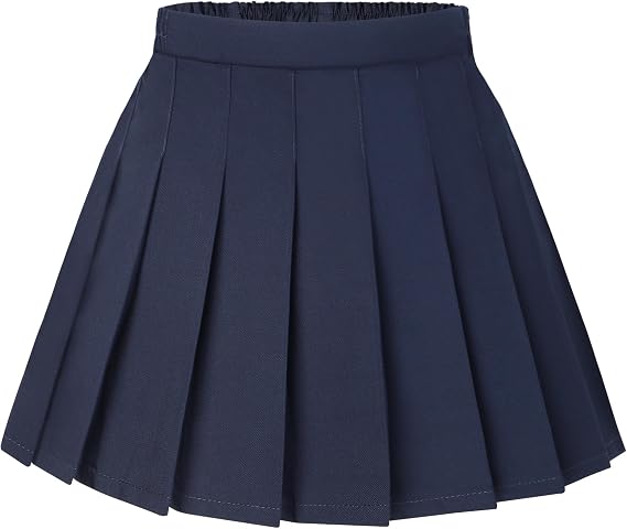 KEREDA Girls Pleated Mini Skirt High Waist Tennis School Uniform Skirts