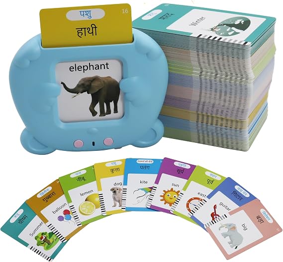 MAYAPHILOS 224 Sight Words Hindi and English Talking Flash Cards, Learn Indi for Kids, Indi Language Learning, Montessori Educational Toys for Kids 3 4 5 6 Years Old