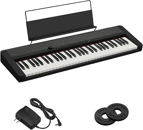 Casio カシオ Electronic Keyboard Casiotone CT-S1 BK Black 61-key Keyboard Loved by Harami-chan, High-quality Sound Easily Portable | ピアノ型鍵盤採用 AiX音源 「鍵盤・スピーカー・最低限のボタン」で構成されたシンプルかつ、デザインを意識したモデル 気軽に持ち出せる軽量さも魅力