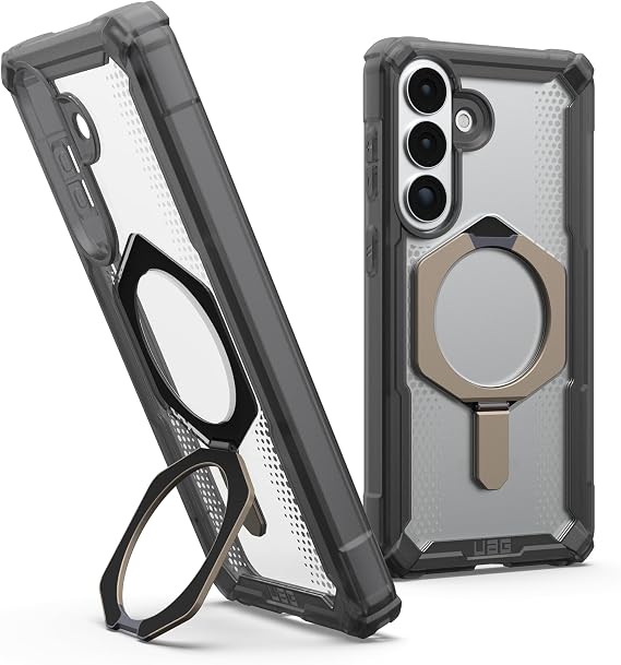 URBAN ARMOR GEAR UAG for Samsung Galaxy S26 Plus Case 6.7" with Kickstand Plasma XTE - Magnetic Charging Compatible Transparent Rugged Military Drop Tested Protective Cover, Ash/Titanium