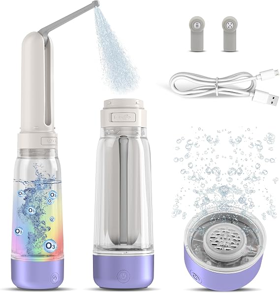 Portable Bidet for Travel for Women: Waterproof Portable Bidet for Women with 320ml Bottle, Rechargeable Electric Handheld Travel Bidets Sprayer with High Pressure