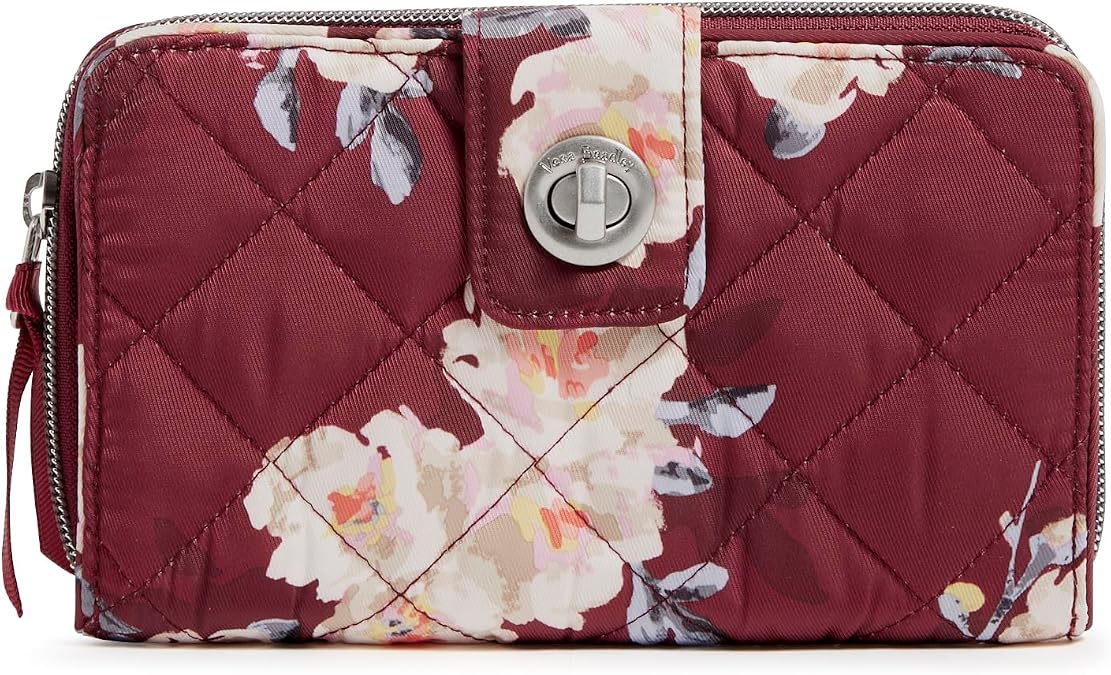 Vera Bradley Women's Performance Twill RFID Turnlock Wallet