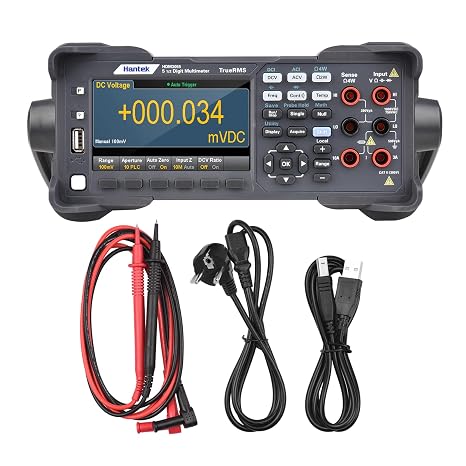 Bench Multimeter HDM3055/A/B/S/H Digital Multimeter 5 1/2 Bit Resolution High-Speed Sampling Frequency 4.3 Inch LCD Tester Meter(HDM3055)