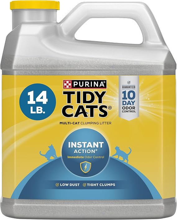 Purina Tidy Cats Clumping Cat Litter, Instant Action Multi Cat Litter - 14 Pound (Pack of 1)