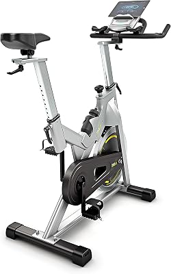 Bluefin Fitness TOUR SP Bike | Home Gym Equipment | Exercise Bike Machine | Kinomap | Live Video Streaming | Video Coaching & Training | Bluetooth | Smartphone App | Black & Grey Silver