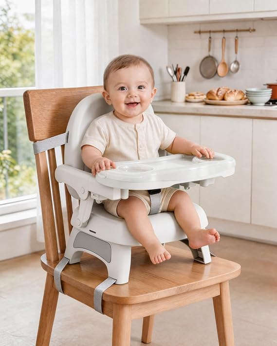 Baby Booster Seat for Kitchen Chair, 3-in-1 Portable Booster Seat