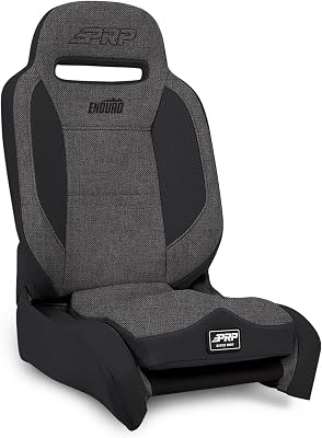 PRP Seats Enduro Elite Reclining Suspension Seat for Jeeps, Wranglers, Trucks - Built for Off Road, Made in USA Driver Side, Gray