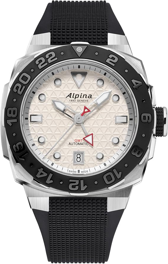Alpina Men's Seastrong Extreme Swiss Made 3-Hand Date Automatic GMT Watch, Luminous, Stainless Steel, Sapphire Crystal, 39mm x 40.5mm, 300M Water Resistant