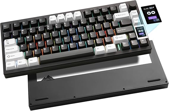 YUNZII AL80 Wireless Aluminum Mechanical Keyboard (Black, Cocoa Switch)