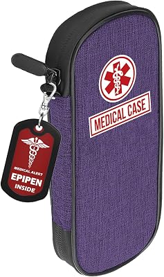 mnmoom Epipen Carry case Bag & Epipen Zipper Pull Bag Tag