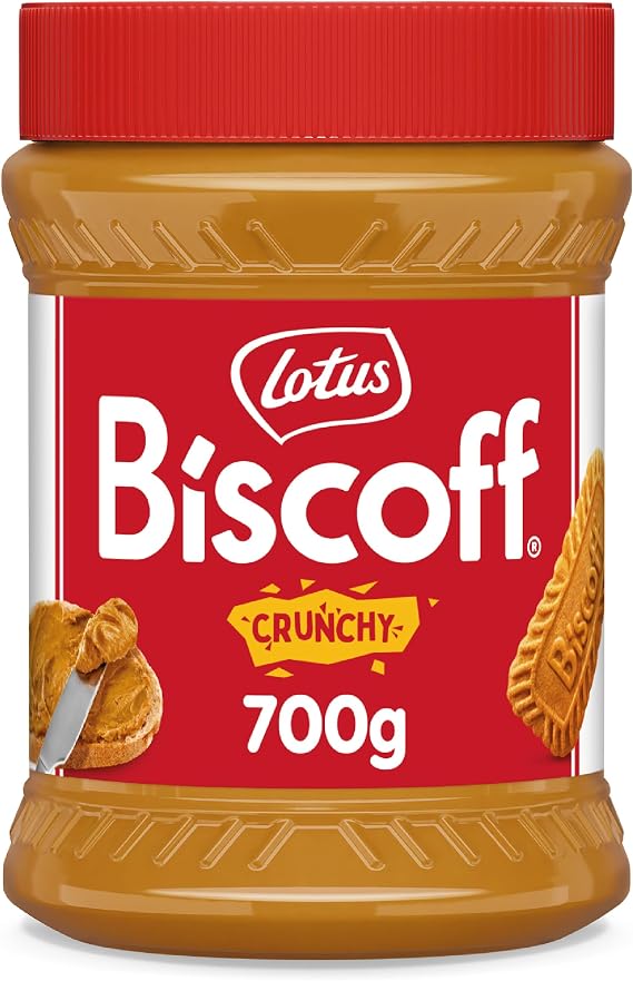 Lotus Biscoff Crunchy spread, Caramelised Biscuit Flavour, 700g, Vegan, Nut Free, No Added Colours or Flavours